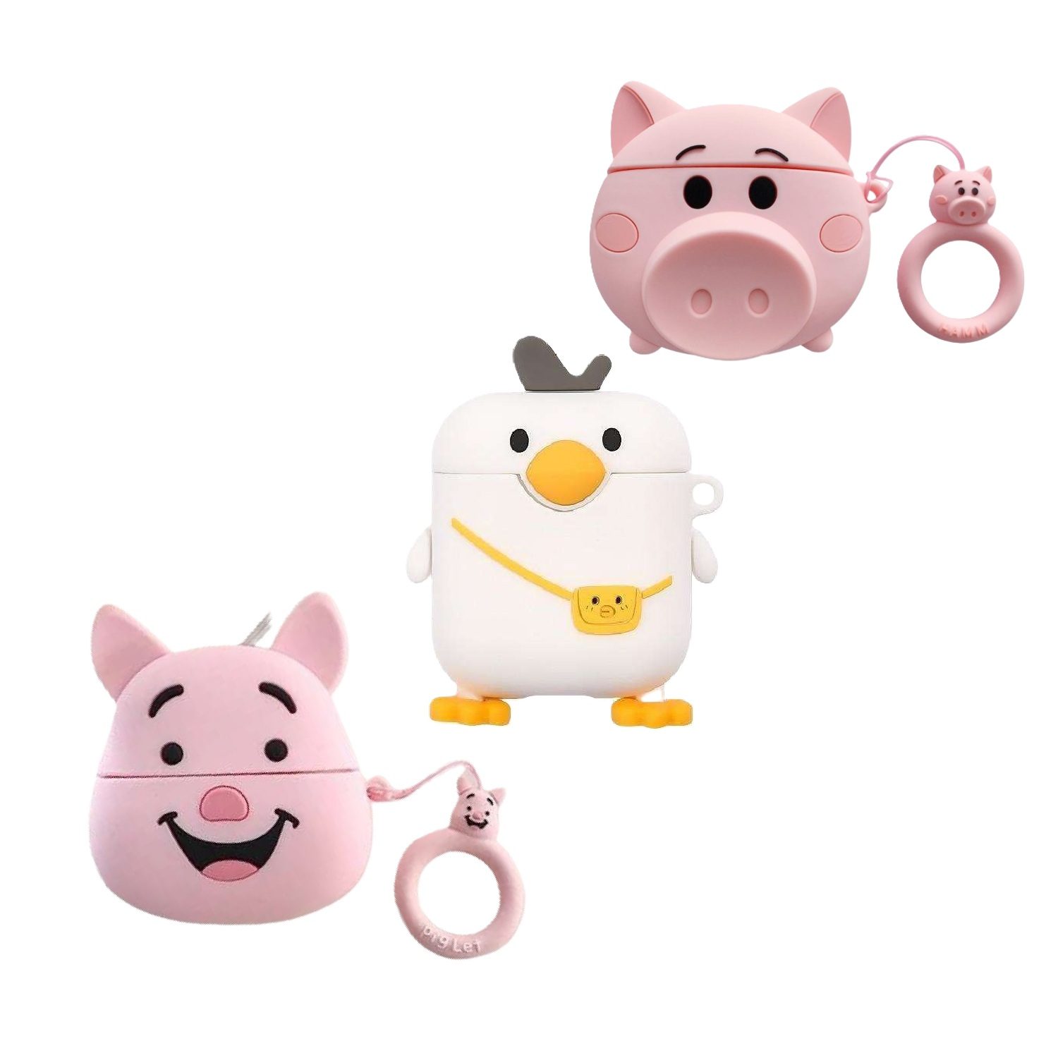 Husa AirPods cu Inel Prindere, Model Animalut - Imagine