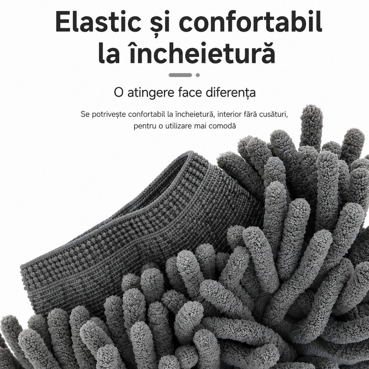 Manusa din Microfibra pentru Curatare, , 100 GSM, Reutilizabila, 23 x 13 x 6 cm, Gri 3