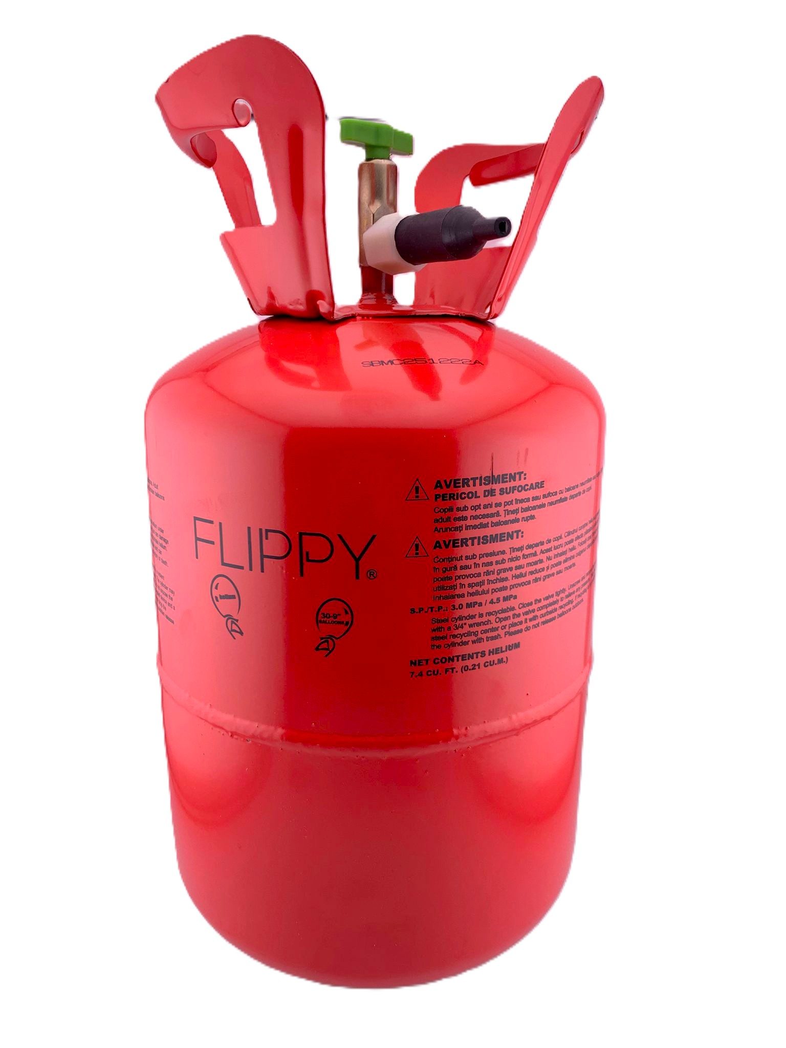 Butelie Heliu de Unica Folosinta, Butelie pentru 30 Baloane Latex, Ideala pentru Petreceri si Evenimente, 7l, 20x20x37, Rosu