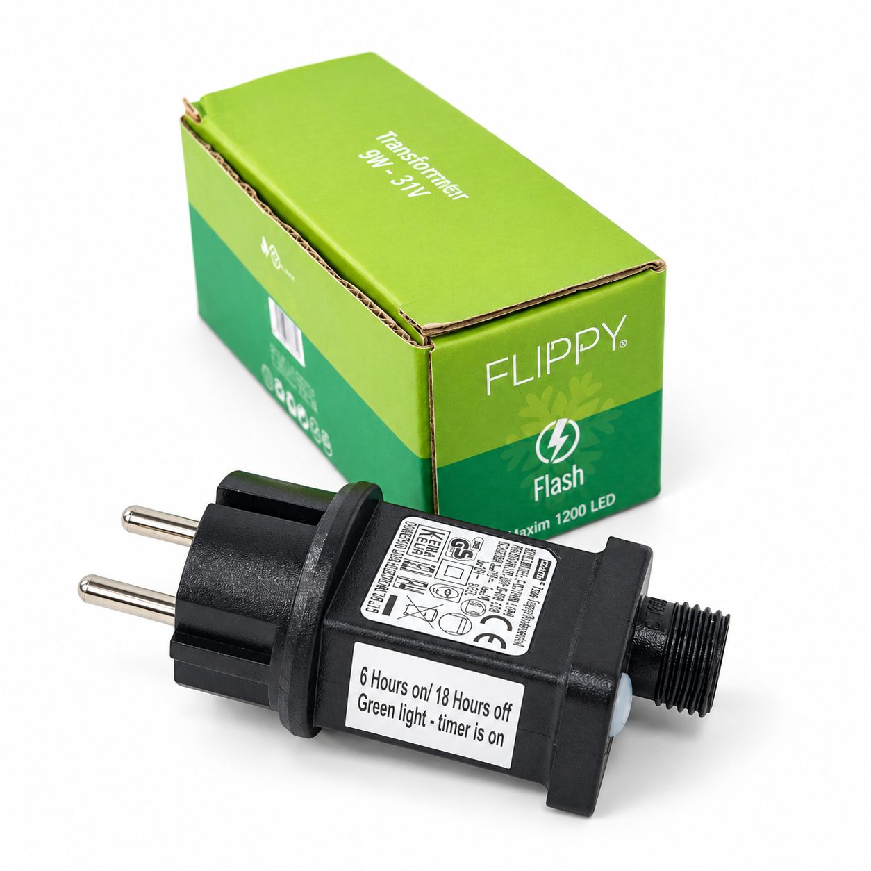 Transformator Flippy Flash negru pentru instalații LED