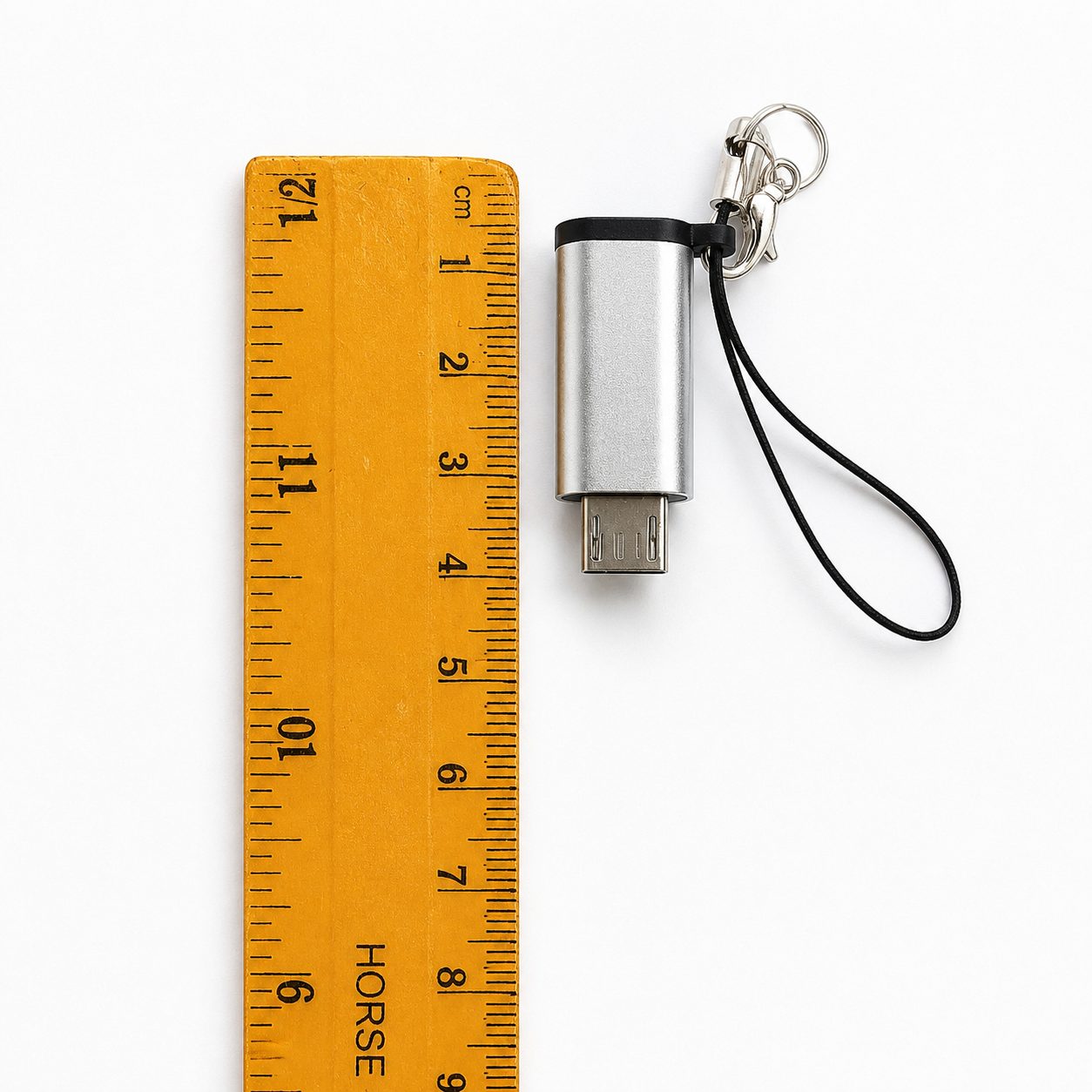 Adaptor Type C (mama) to micro USB (tata) cu Agatatoare Breloc inclusa, Argintiu 2