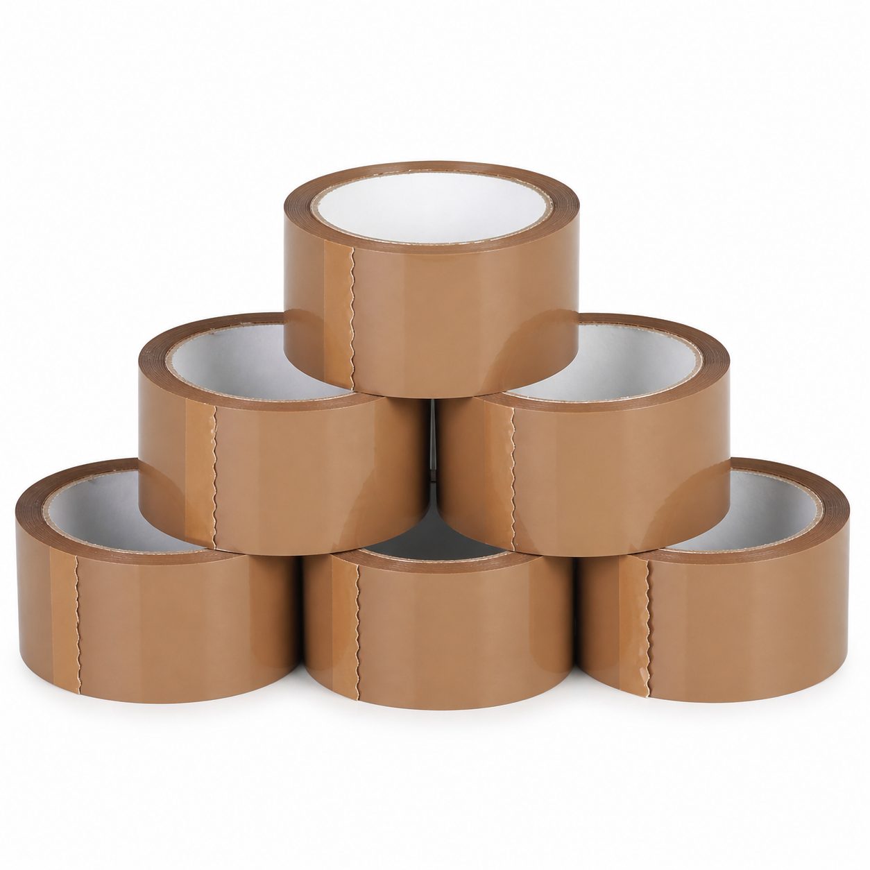 Set 6 role bandă adezivă low noise pentru ambalare colete și pachete