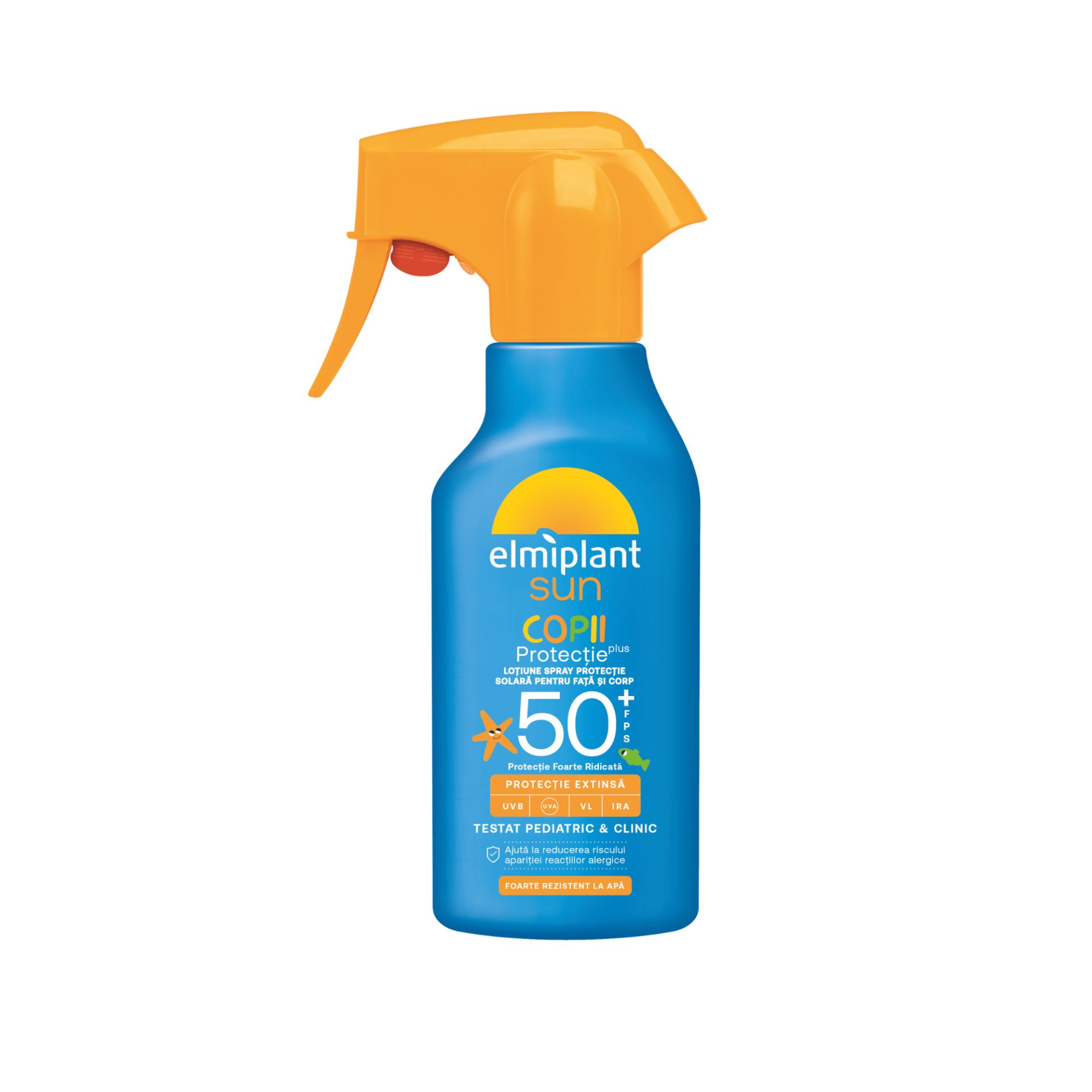 Lotiune Spray Pentru Protectie Solara Pentru Copii, Elmiplant Sun, Protectie Plus SPF 50+, Pentru Fata si Corp, 270 ml 1