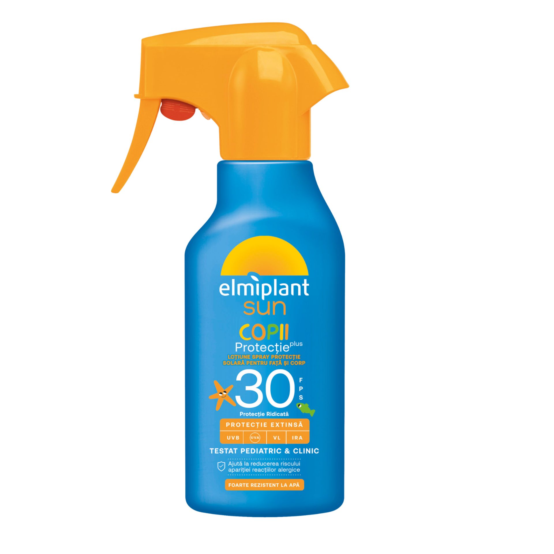 Lotiune Spray Pentru Protectie Solara Pentru Copii, Elmiplant Sun, Protectie Plus SPF 30, Pentru Fata si Corp, 200 ml 1