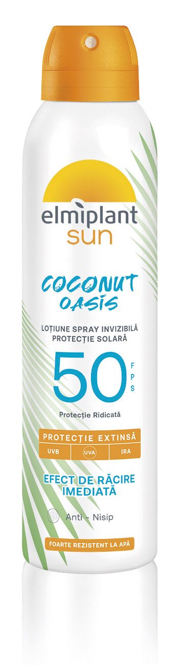 Lotiune Spray Invizibila Elmiplant Sun Coconut Oasis SPF 50
