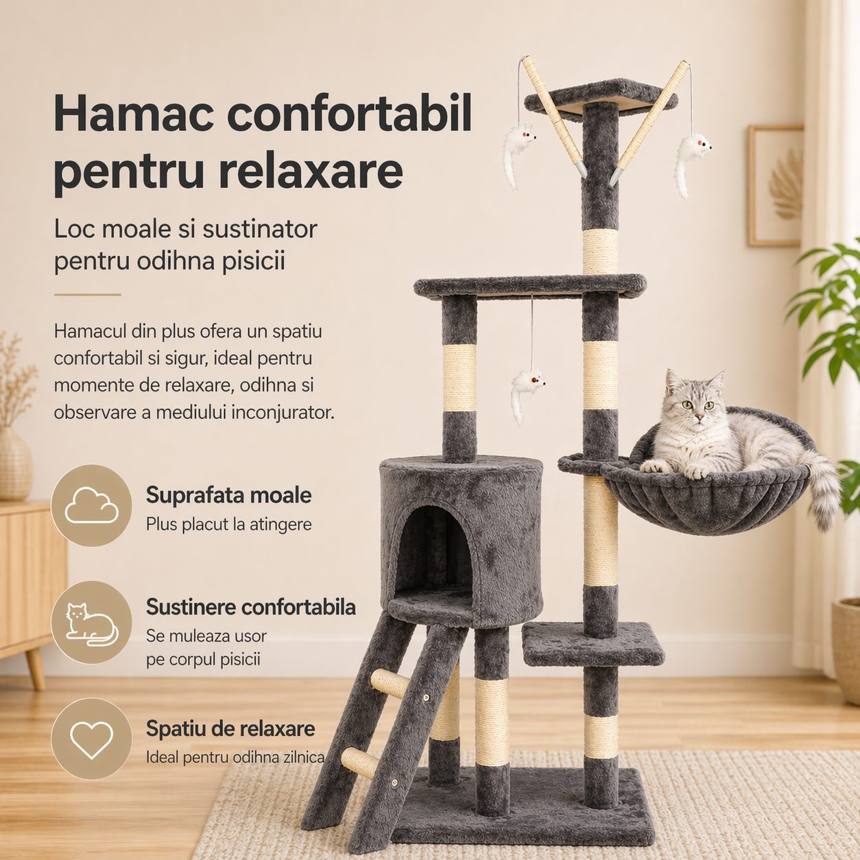 Detaliu platformelor și scării de cățărare Flippy