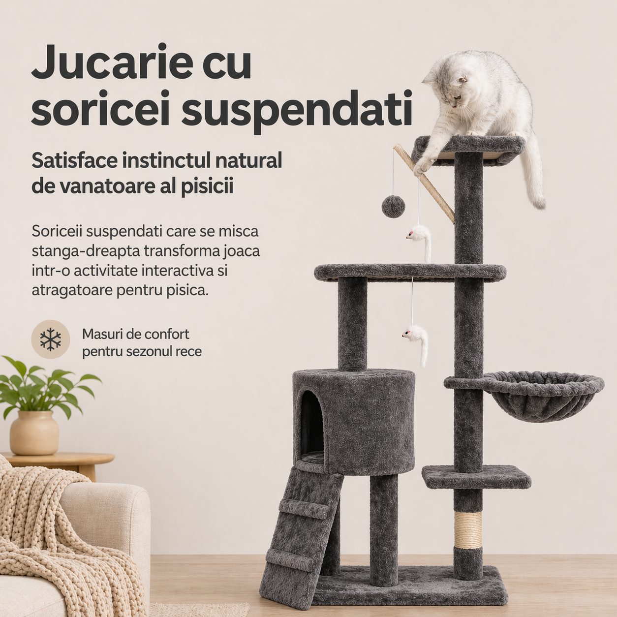 Cușcă și hamac în ansamblul Flippy