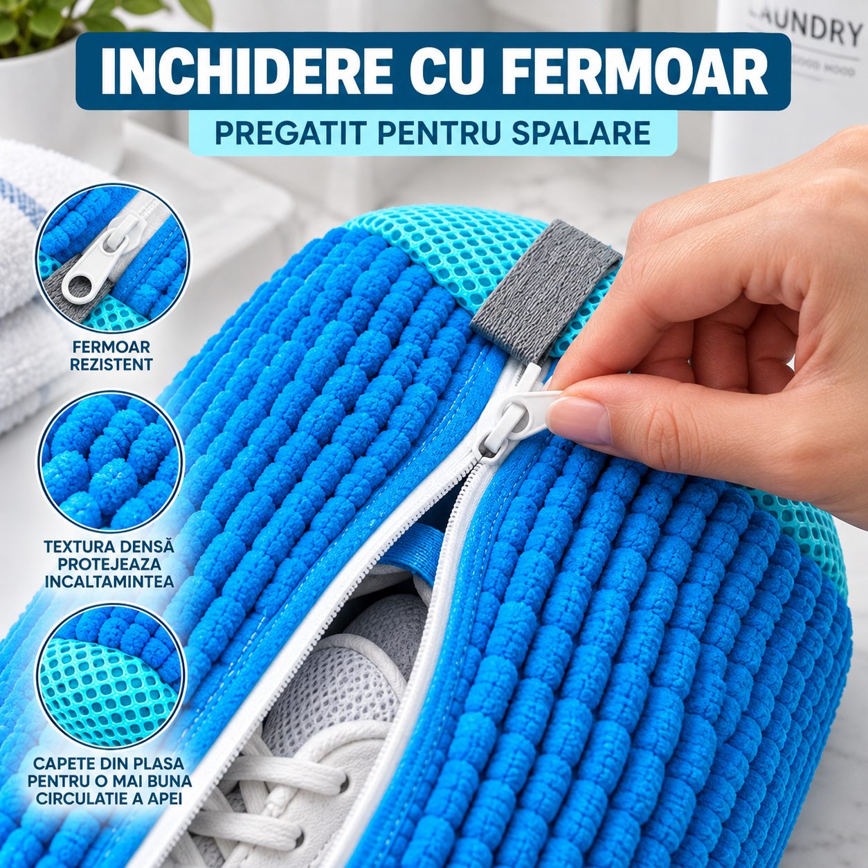 Sac Flippy deschis, gata de folosire