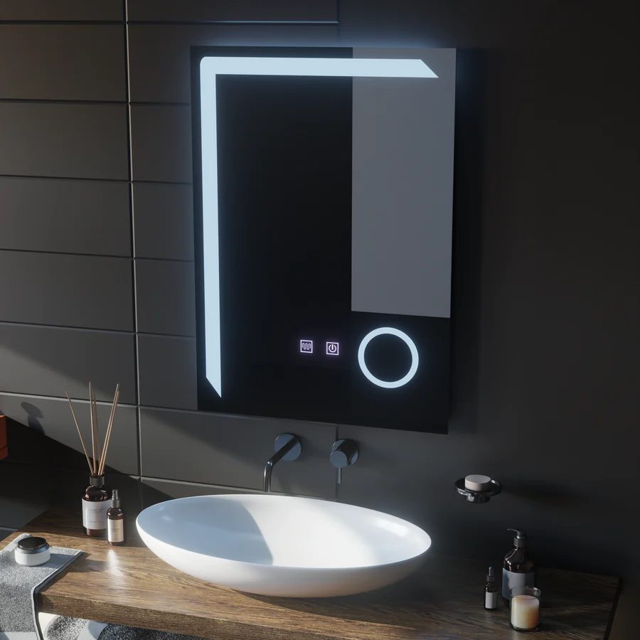 Oglindă LED Rectangulară 50x70cm Linea Touch