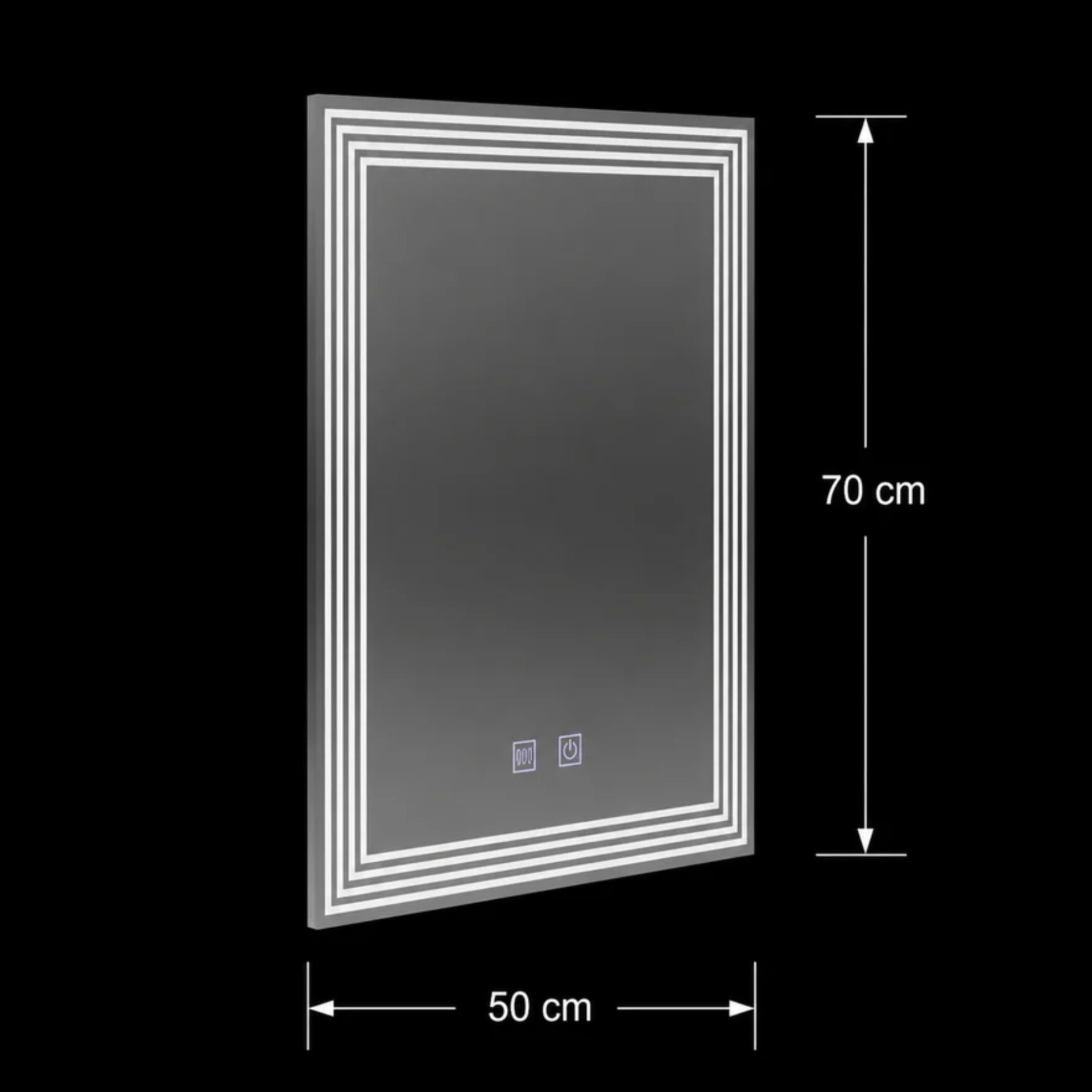 Oglinda LED Rectangulara, Dezaburire, 50x70cm, ADIS Basic Touch