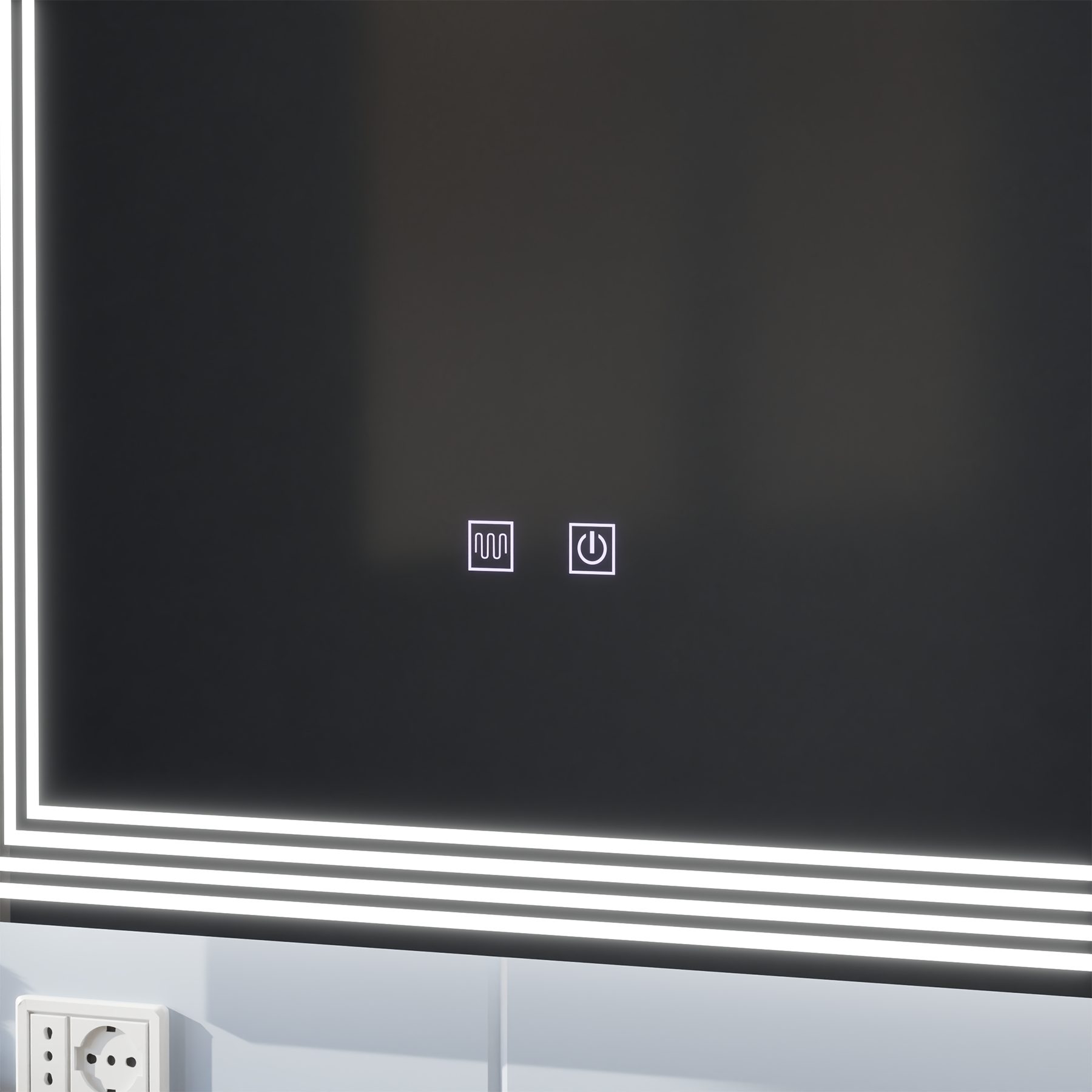 Oglinda LED Rectangulara, Dezaburire, 50x70cm, ADIS Basic Touch