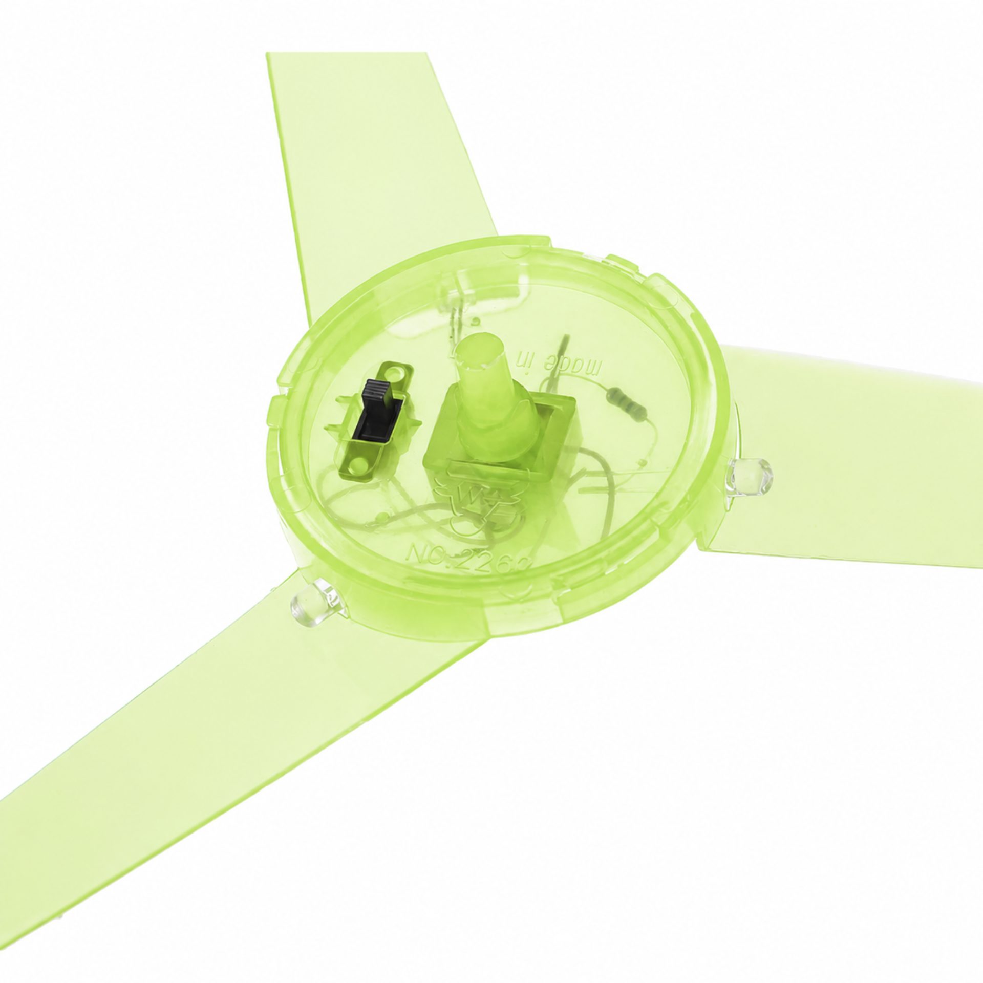 Jucarie Disc Zburator, Distractiv pentru Copii, , Aruncator Manual din Plastic, cu Lumini, Verde 2