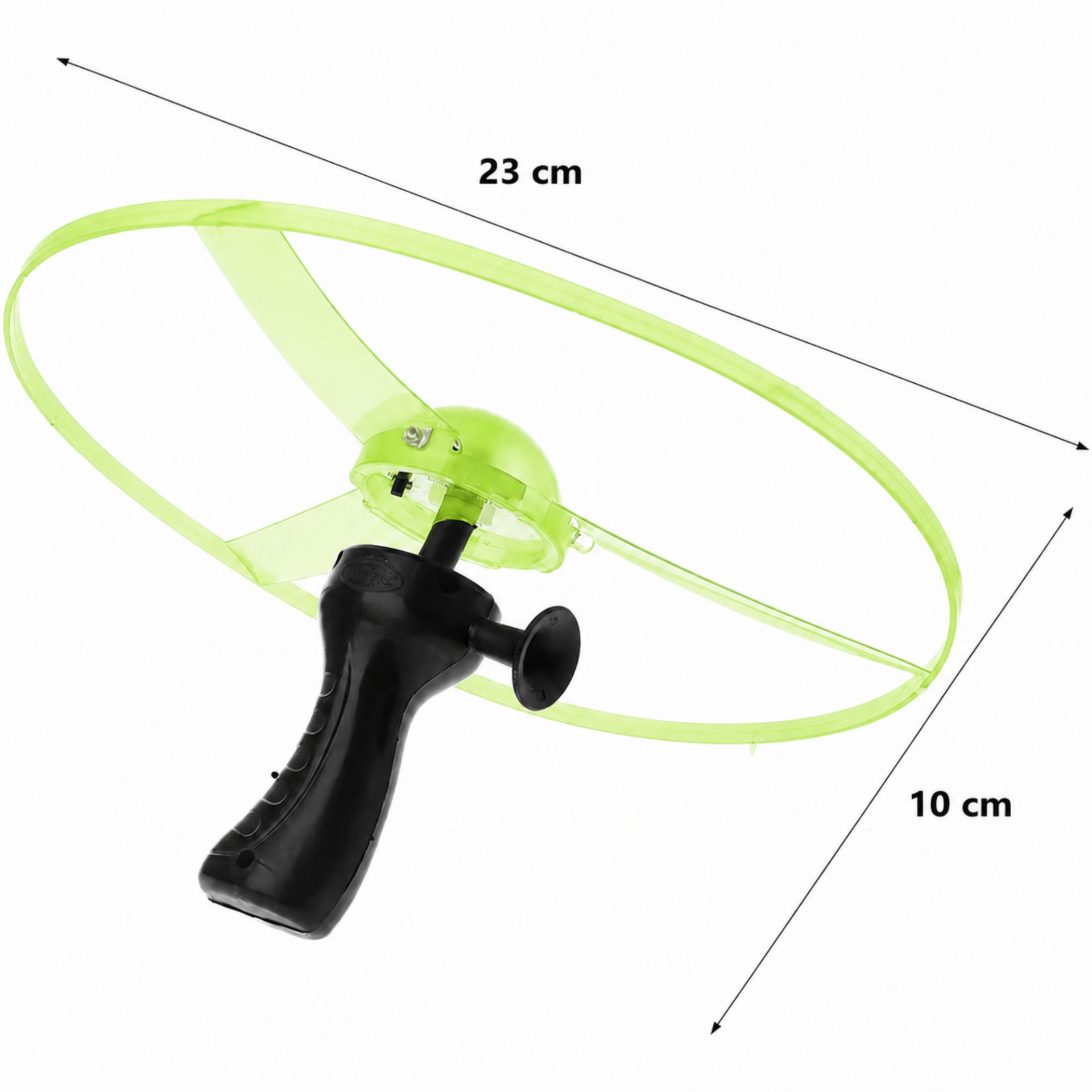 Jucarie Disc Zburator, Distractiv pentru Copii, , Aruncator Manual din Plastic, cu Lumini, Verde 4