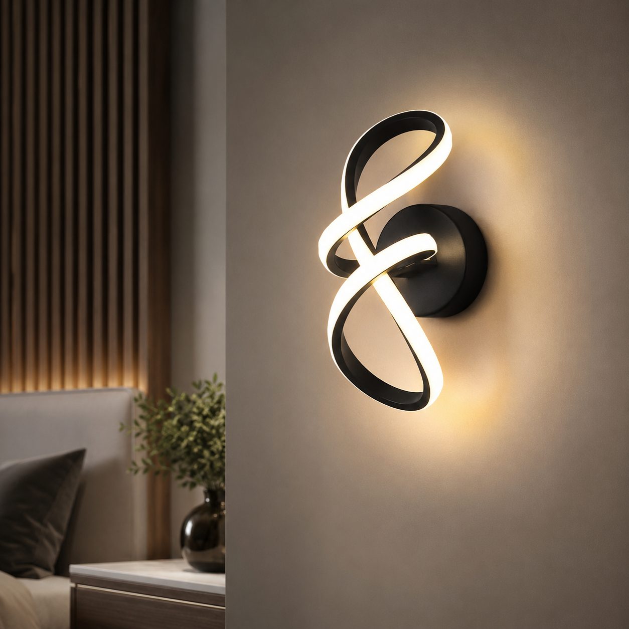 Aplica LED Isaura 23W Alb Negru
