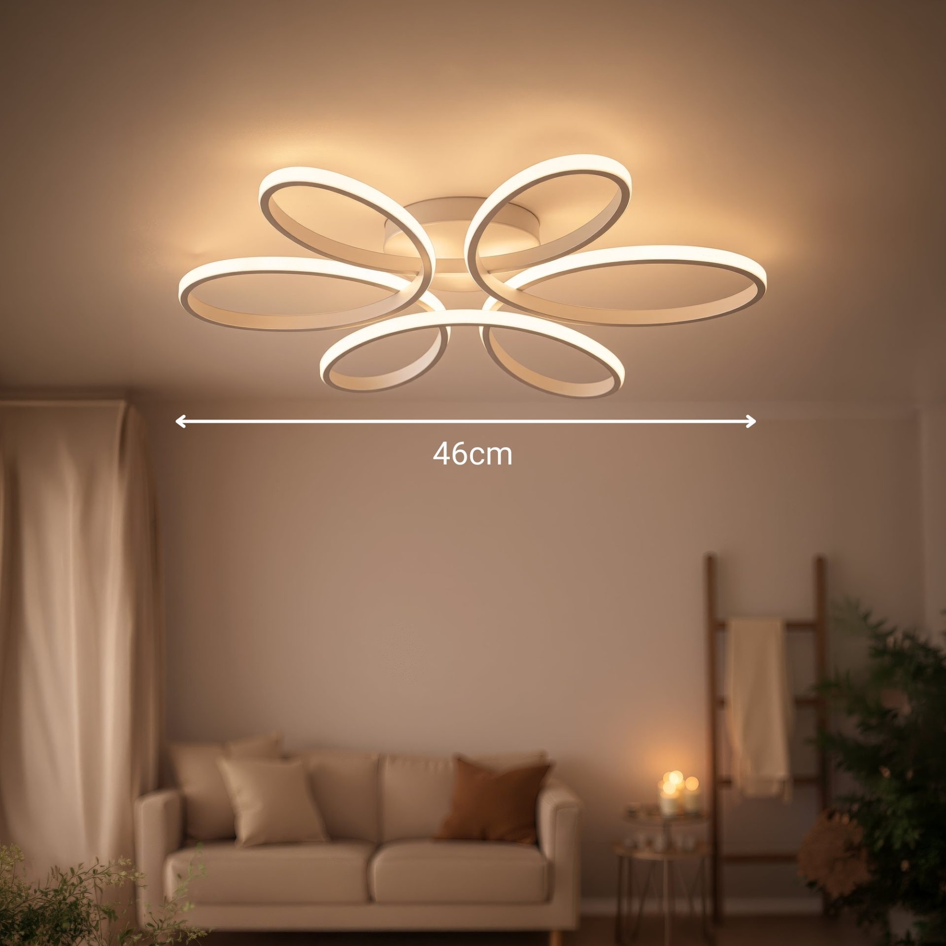 Lustra LED cu telecomanda ELIZA, 63W, lumina Rece/Calda/Neutra, Dimabila, Alb 5
