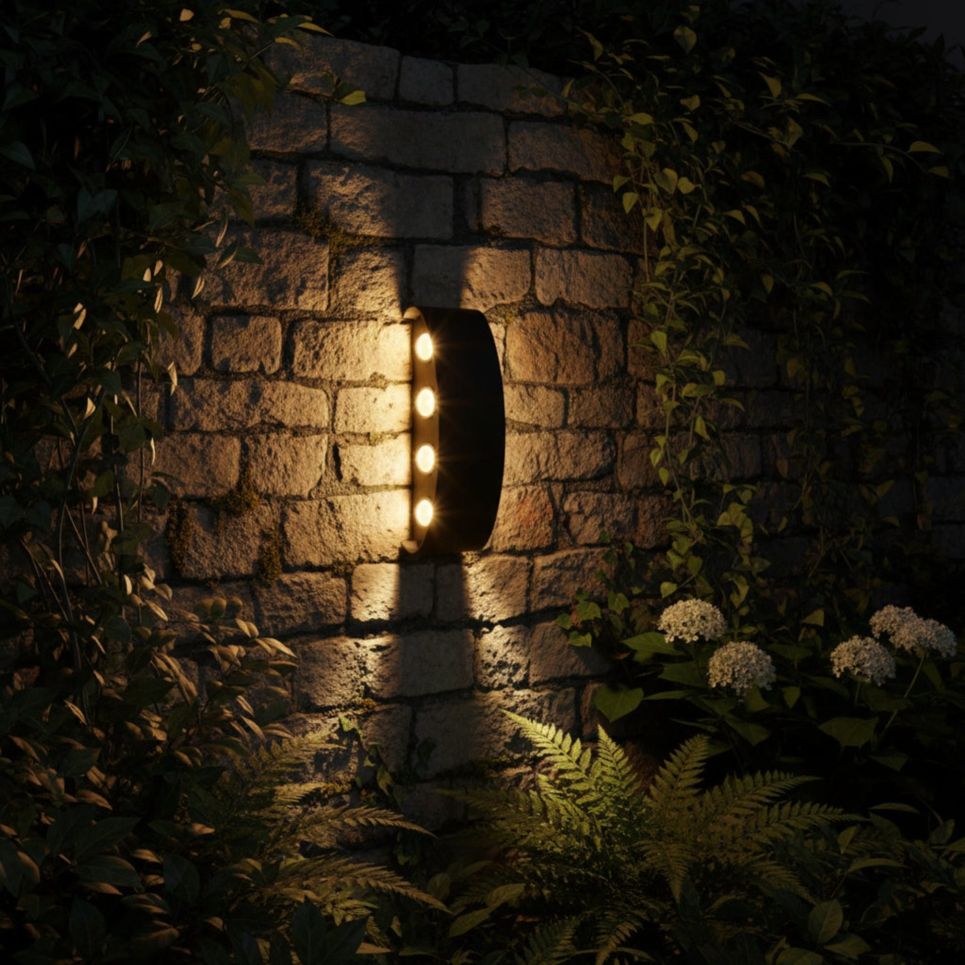 Aplica LED Exterior Ellis, 8W, 8 Surse de lumina, Lumina Calda, 21x7.8x4.6 cm, Negru