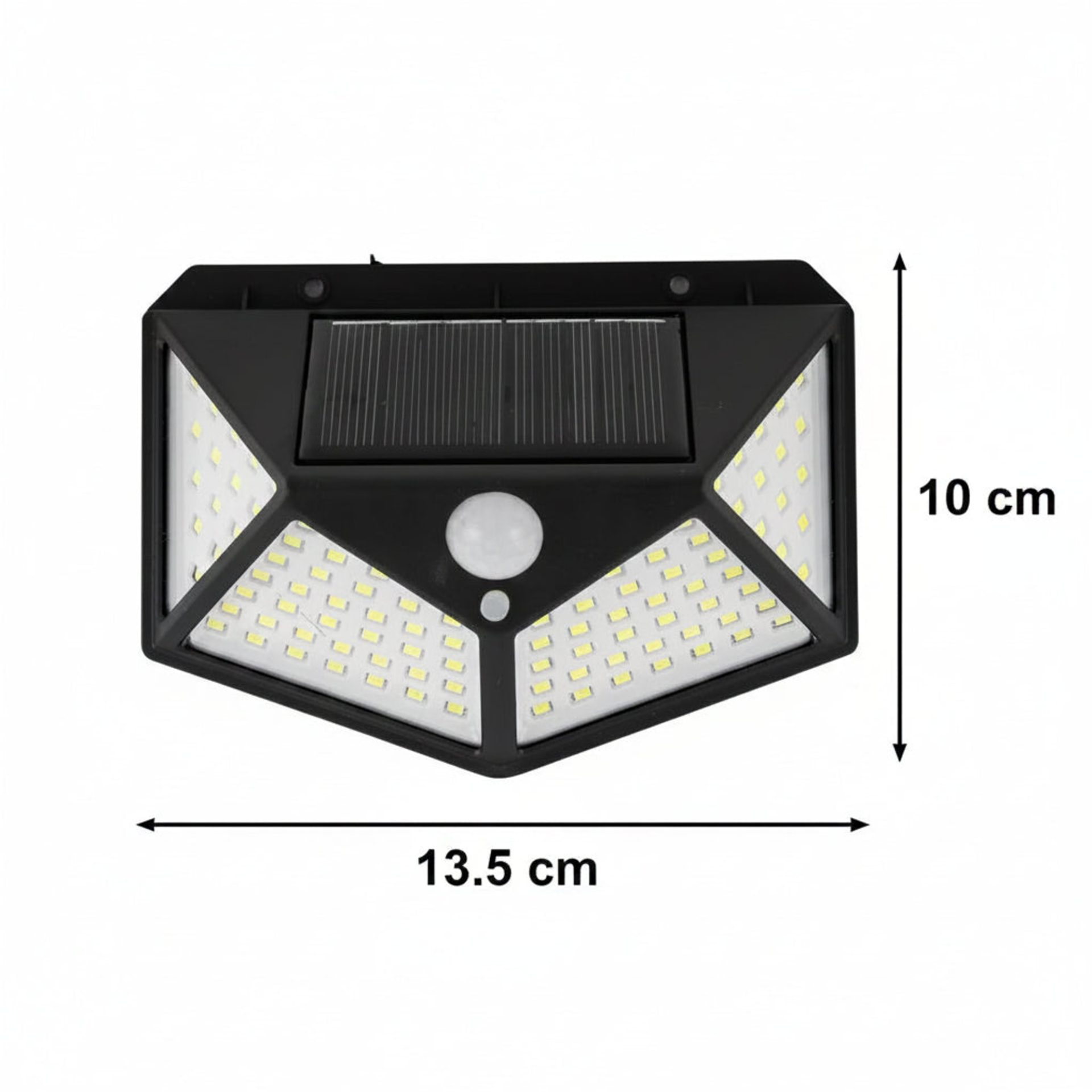 Lampa Solara cu Senzor de Miscare, 100 LED-uri, IP.65, Negru 4