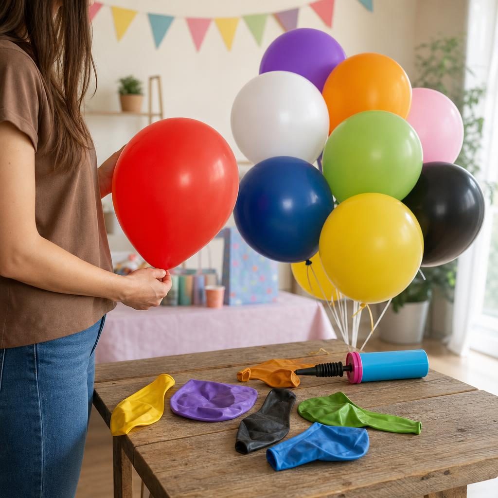 Set 6 Baloane din Latex, Flippy, Model Party Jumbo, 45 cm, Multicolore