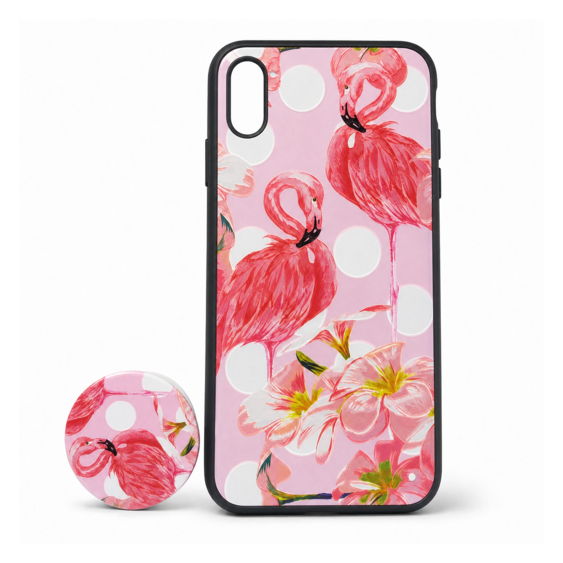Husă Apple iPhone XS Max Multicolor Model Flamingo cu Popsocket
