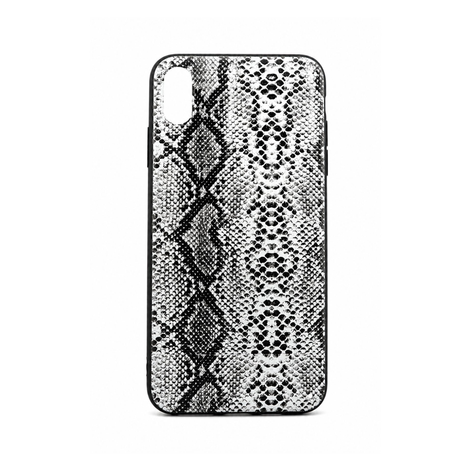 Detaliu design husa iPhone XS Max șarpe multicolor