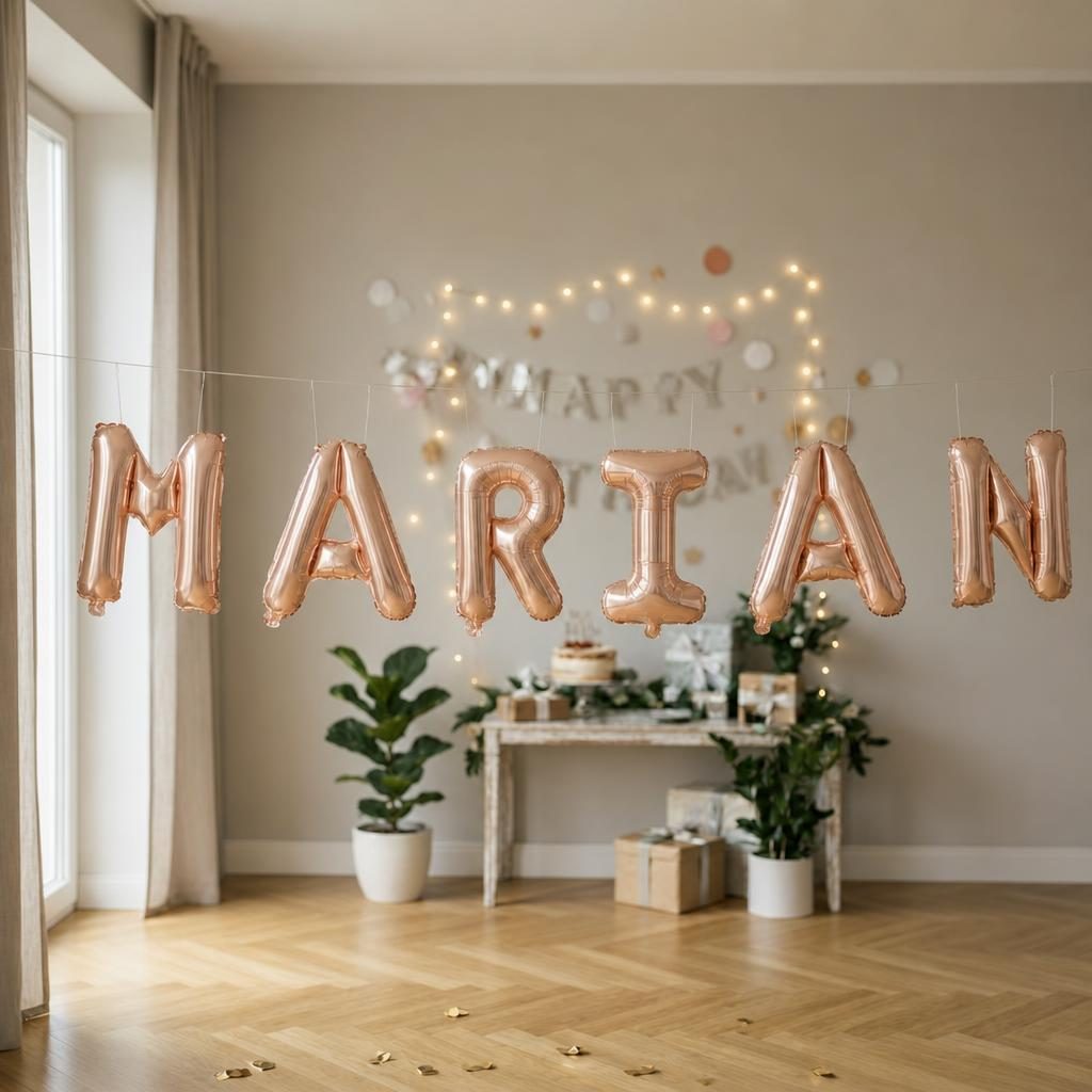 Baloane Folie Metalizate, , Set MARIAN, Heliu sau Aer, Pai inclus, 40 cm, Rose Gold 2