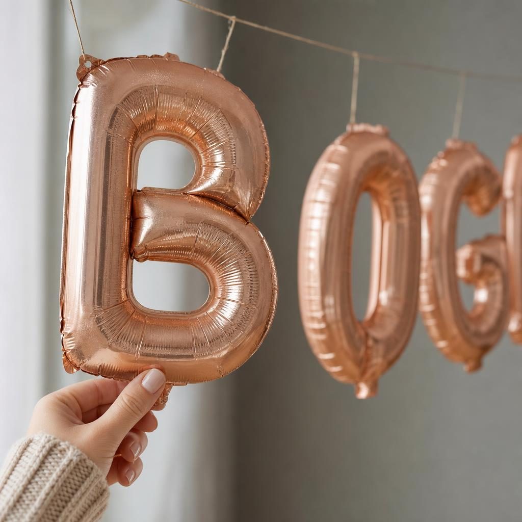 Baloane Folie Metalizate, , Set BOGDAN, Heliu sau Aer, Pai inclus, 40 cm, Rose Gold 3