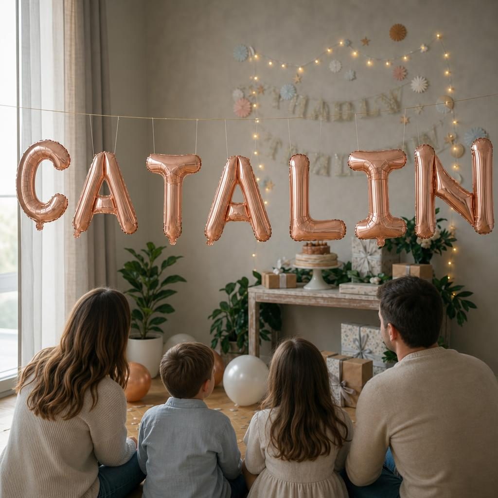 Baloane Folie Metalizate, , Set CATALIN, Heliu sau Aer, Pai inclus, 40 cm, Rose Gold 3