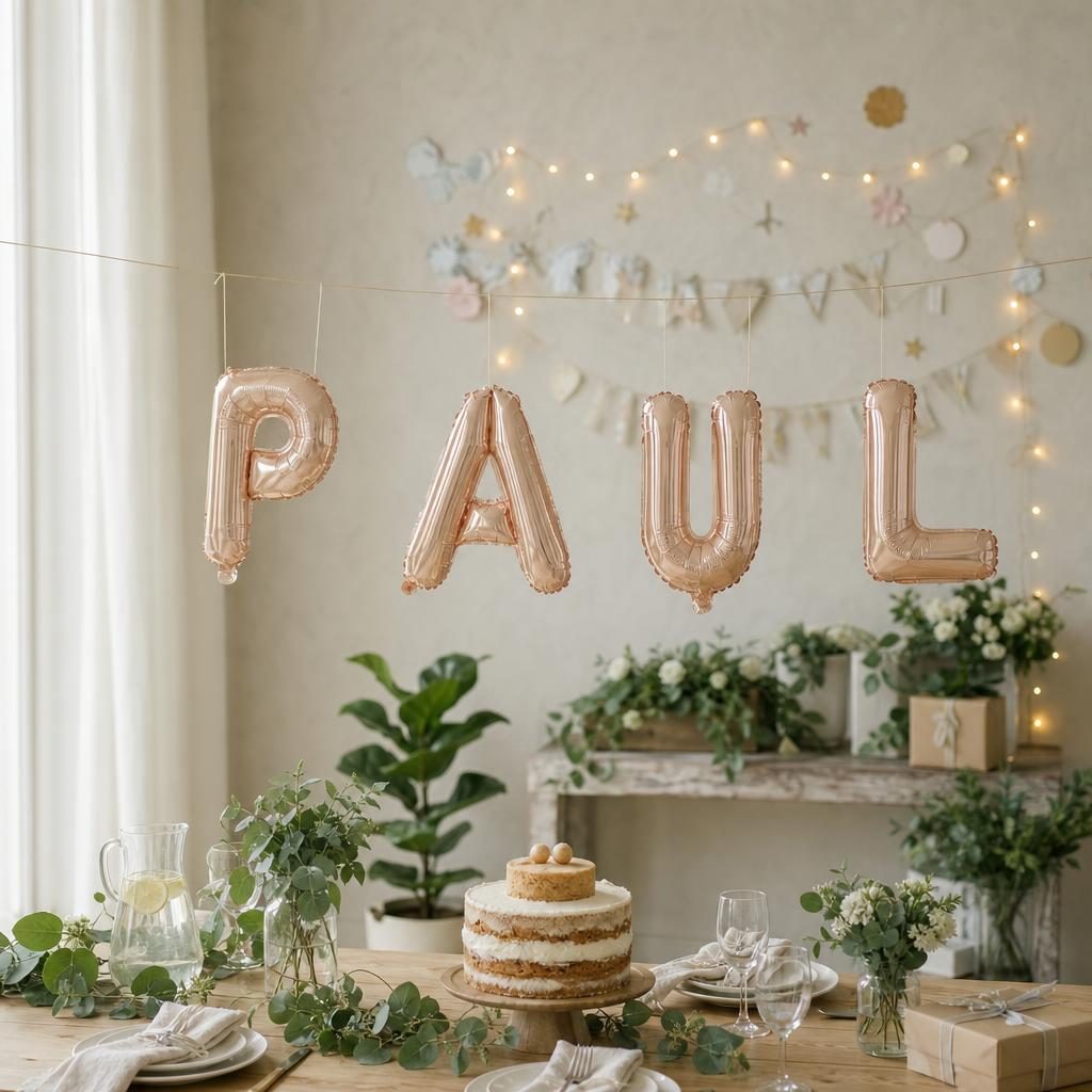 Baloane Folie Metalizate, , Set PAUL, Heliu sau Aer, Pai inclus, 40 cm, Rose Gold 2