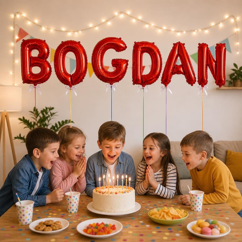 Baloane Folie Metalizate, , Set BOGDAN, Heliu sau Aer, Pai inclus, 40 cm, Rosu 2