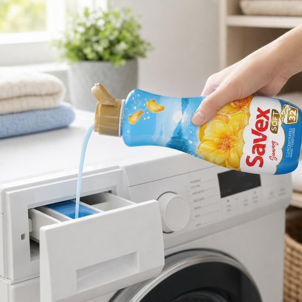 Balsam pentru Rufe, Savex Soft, 800 ml Concentrat Sunny 32 spalari