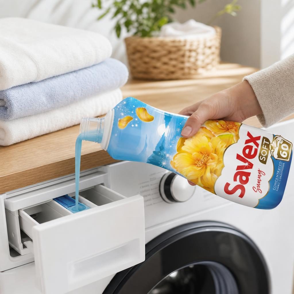 Balsam pentru Rufe, Savex Soft, 1.5 L Concentrat Sunny 60 spalari