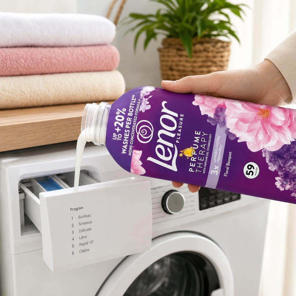 Balsam pentru Rufe, Lenor, 1239 ml Flower Bouqet 59 spalari