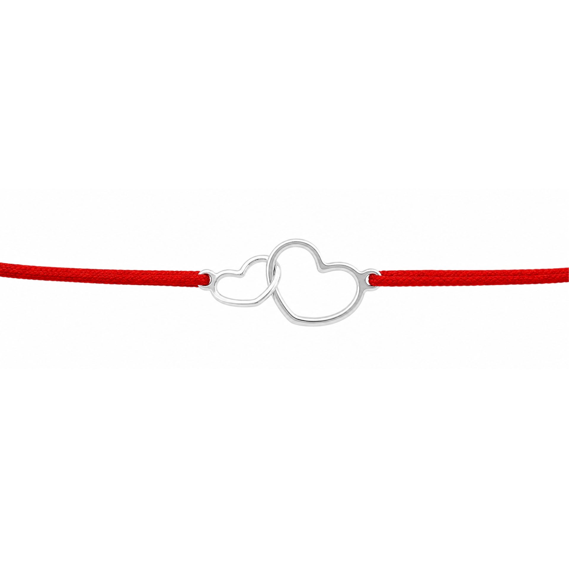 Martisor bratara argint 925 model 2 inimi pereche