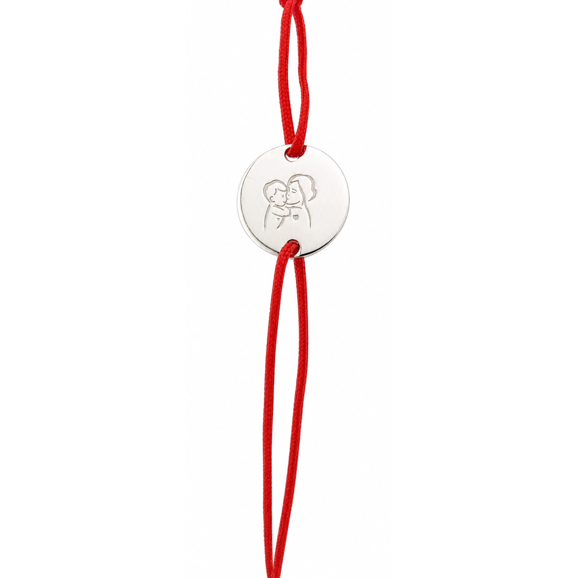 Martisor bratara argint 925 Mama si Copilul cu snur rosu