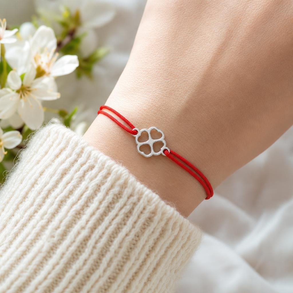 Detaliu martisor bratara model inimioare
