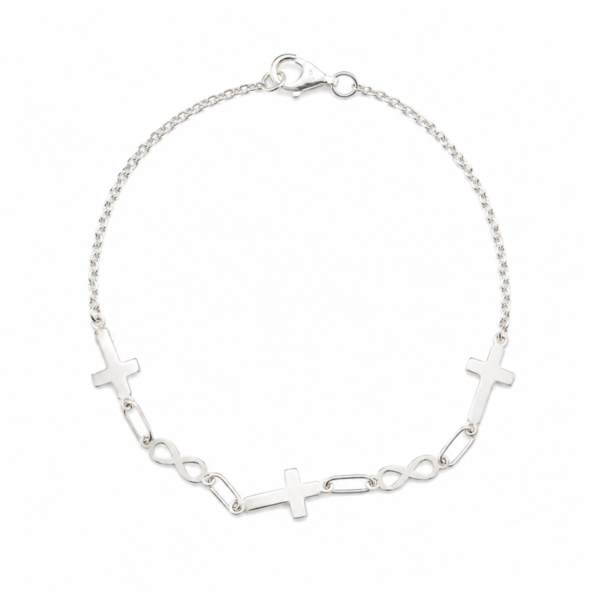 Bratara Argint 925 Cruce si Infinit, 2 g