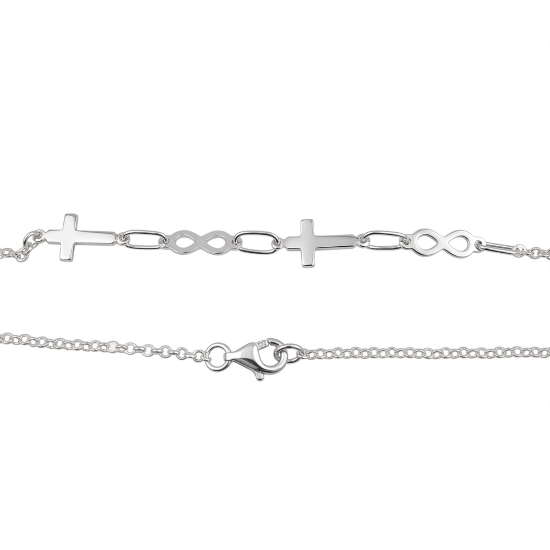 Bratara Argint 925 Cruce si Infinit, 2 g