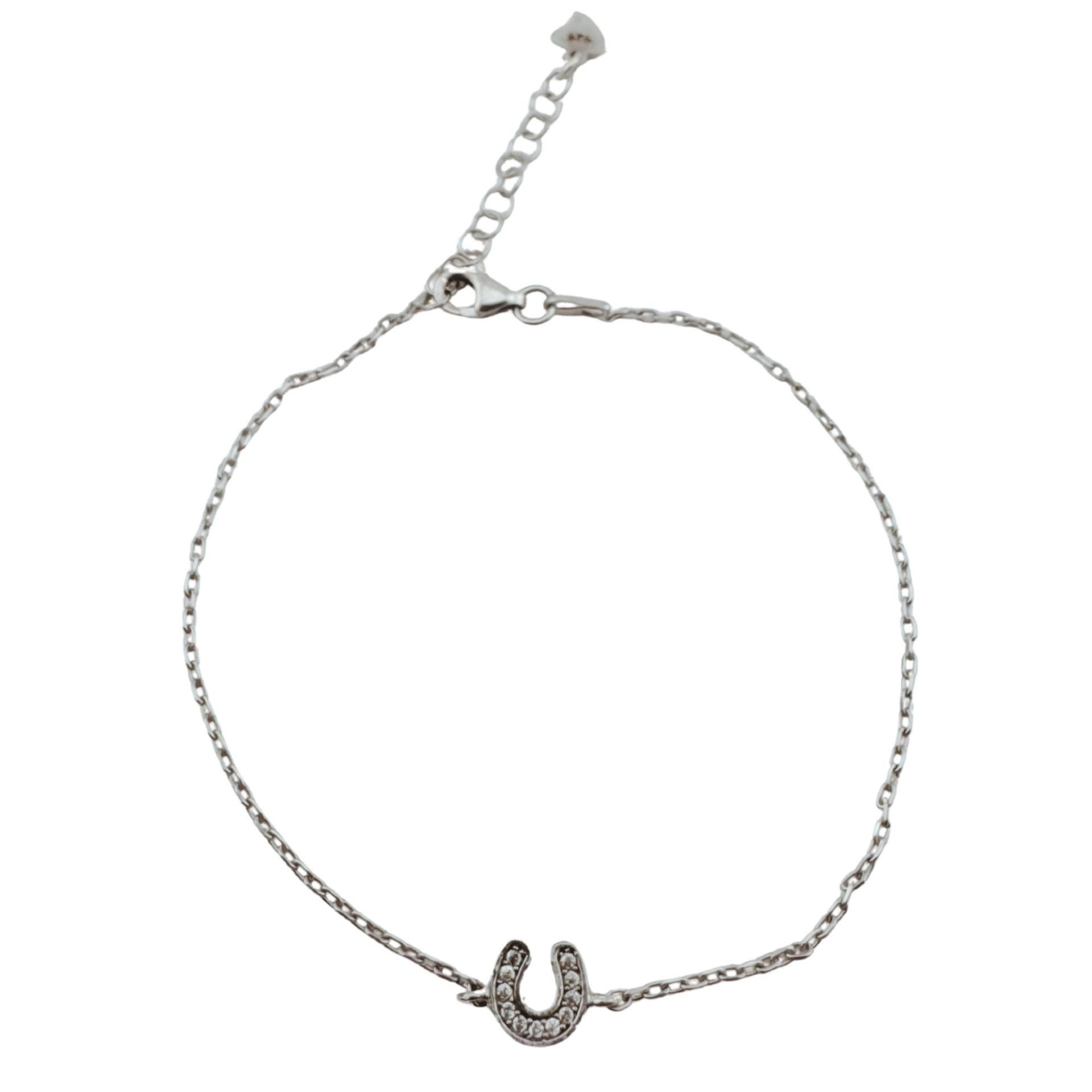 Brățară din argint 925 cu pietre zirconiu model potcoavă Jolie Silver