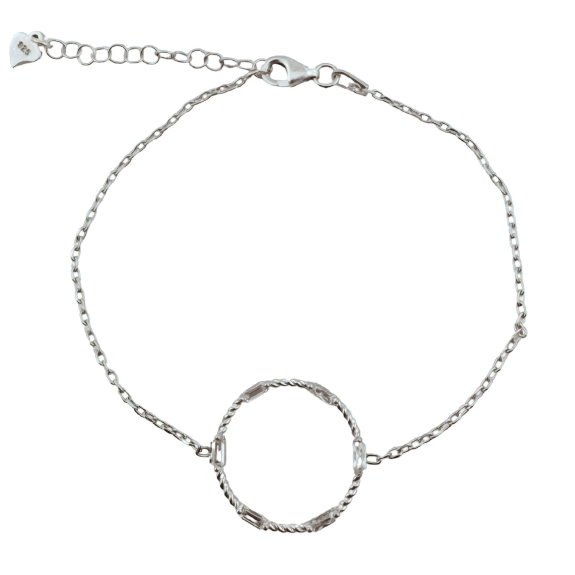 Brățară Dame Jolie Silver Argint 925 Cerc Răsucit Zirconia