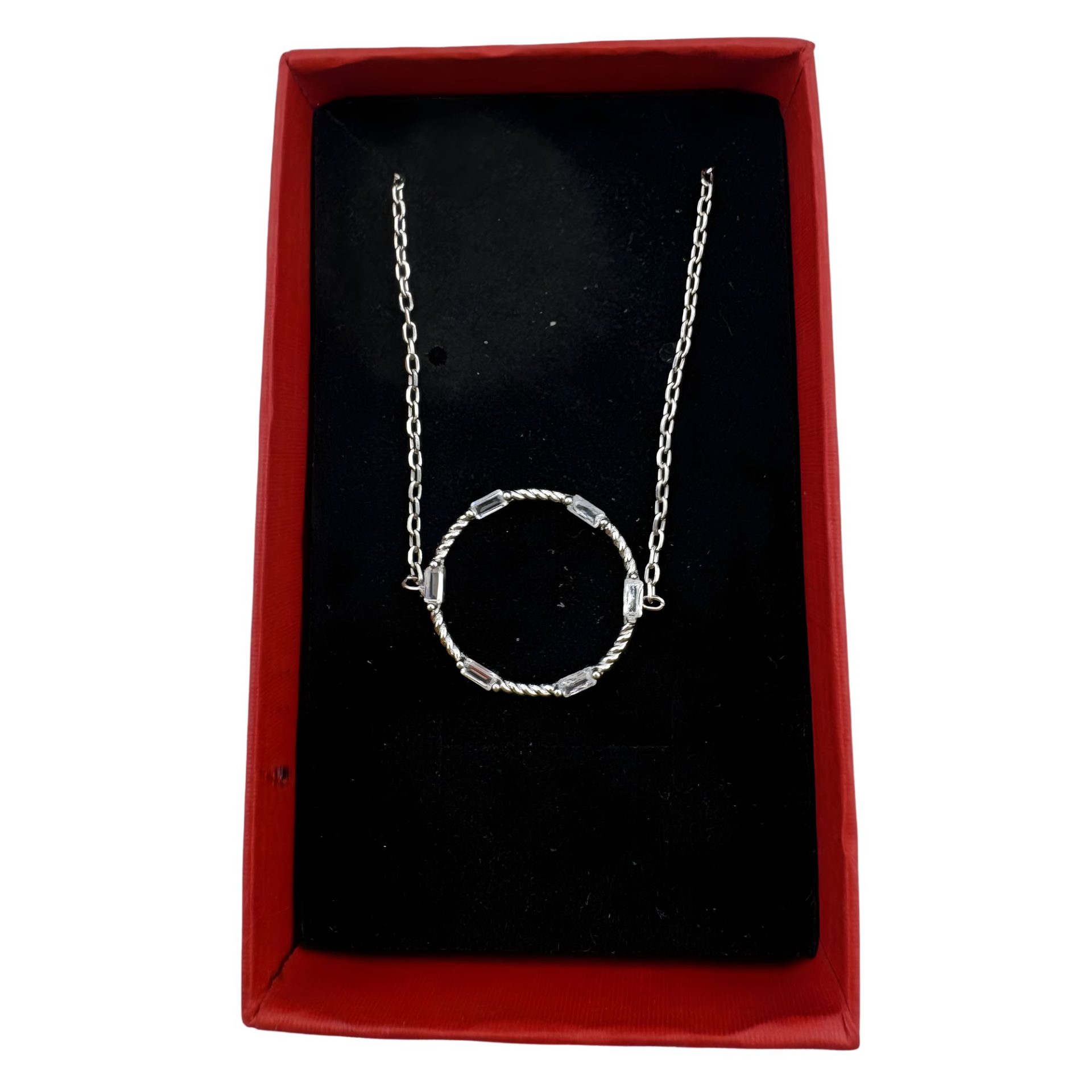 Detaliu Brățară Jolie Silver Cerc Răsucit Zirconia