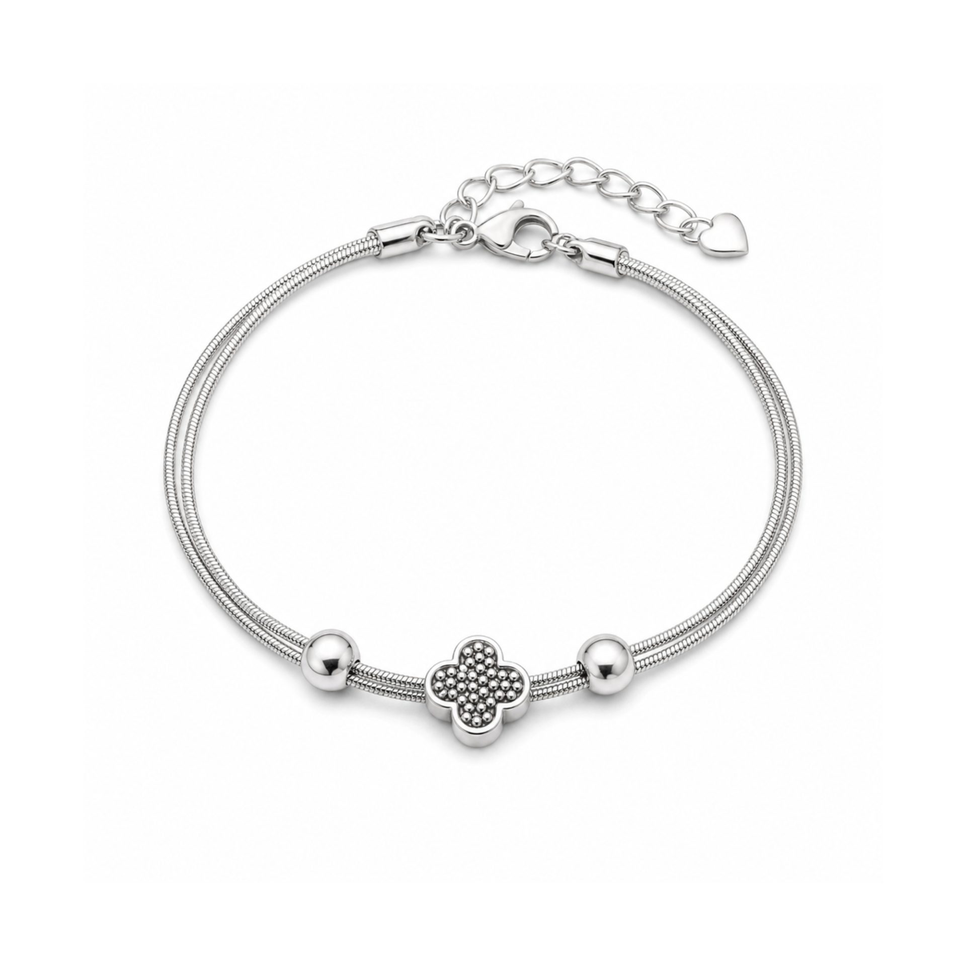 Brățară damă din argint 925 Jolie Silver cu charm trifoi