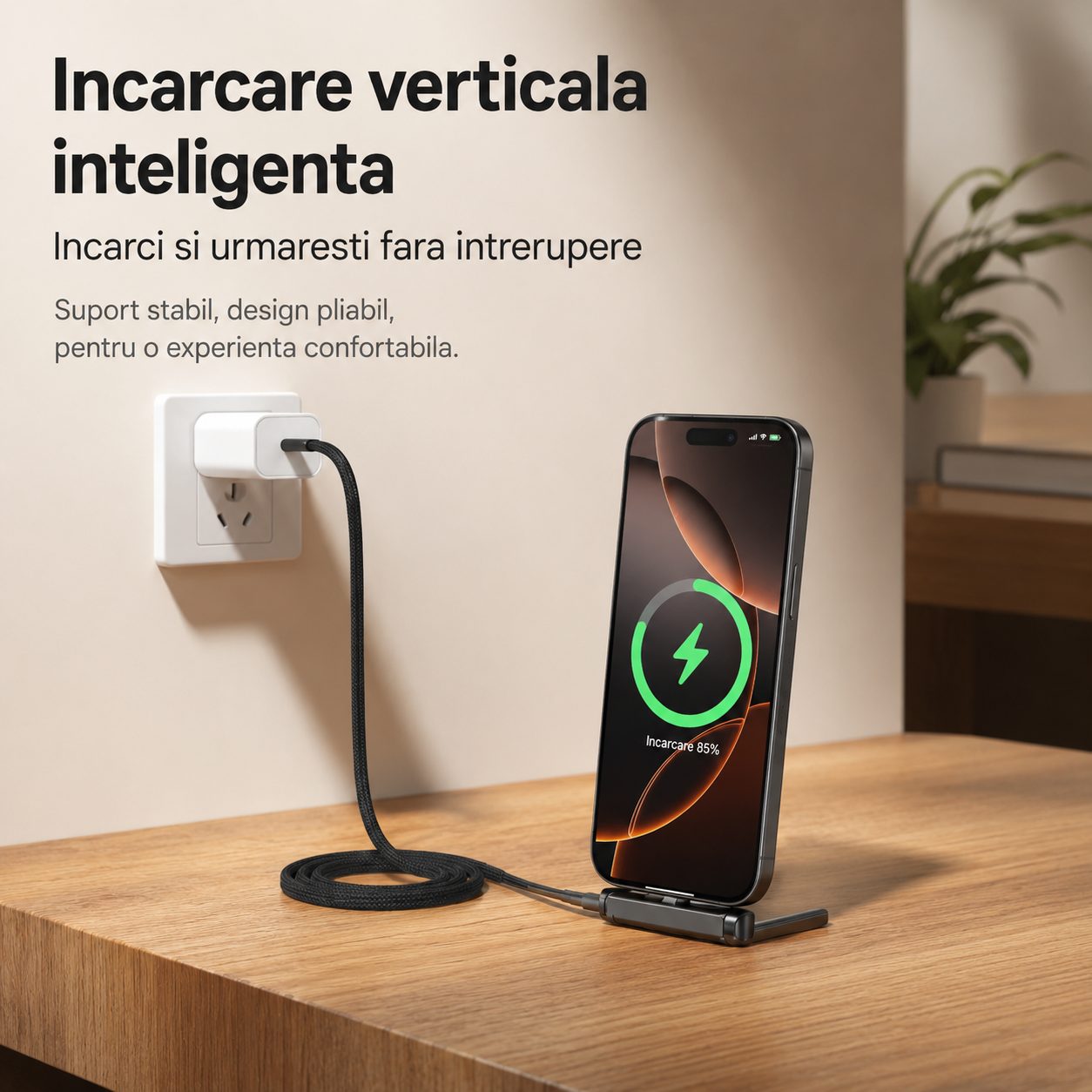 Cablu de Incarcare si Date USB-C la USB-C, , 240W, Impletit, Pliabil, cu Suport, pentru Gaming, Aliaj de Zinc, Incarcare Rapida, Compatibil Telefoane si Tablete, 1.5 m, Negru 5