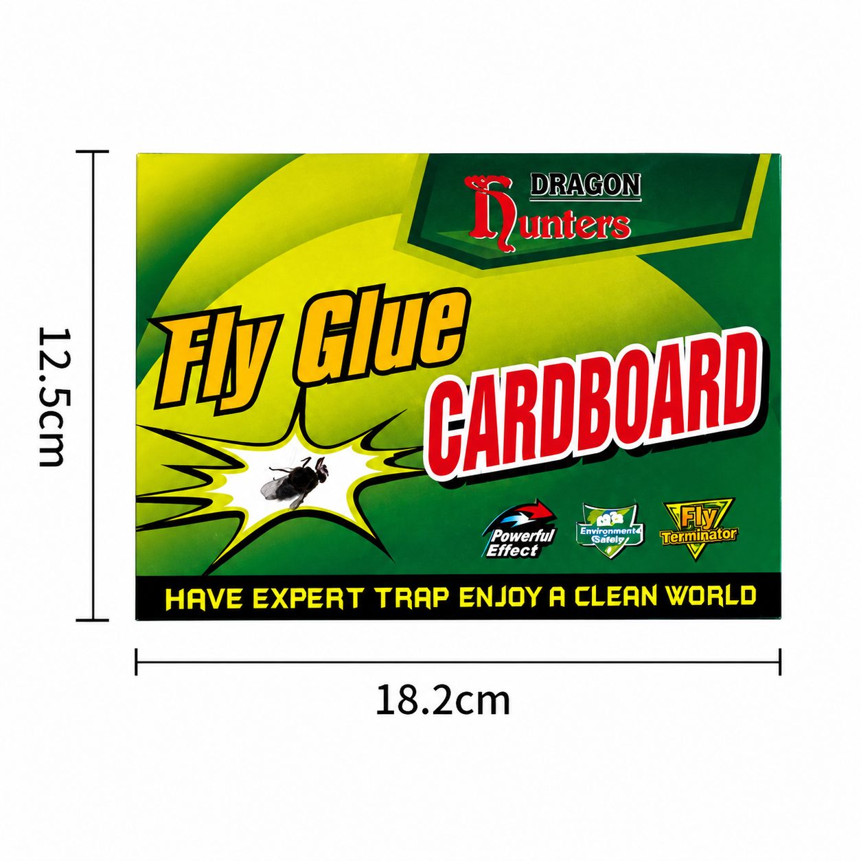 Set 20 Capcana Autoadeziva pentru Insecte, , Placa Autoadeziva pentru Tantari cu Efect Puternic de Imobilizare, Capcana cu Lipici, pentru Uz Casnic, 18 x 12 xm Verde/Galben 3