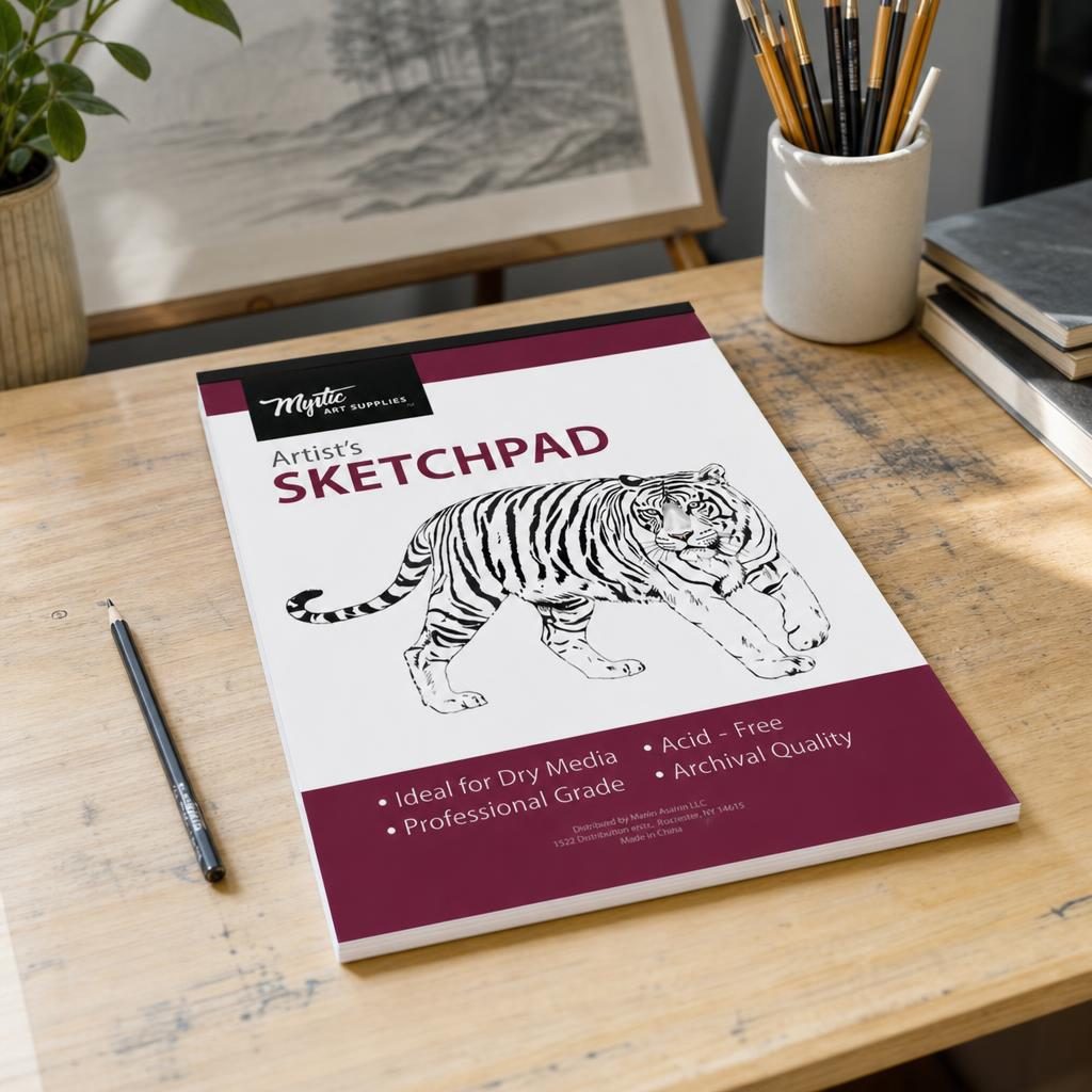 Caiet Schite Perfect Bound, Flippy, 50 File Hartie, 28 x 35,5 cm, Coperta Carton, Visiniu