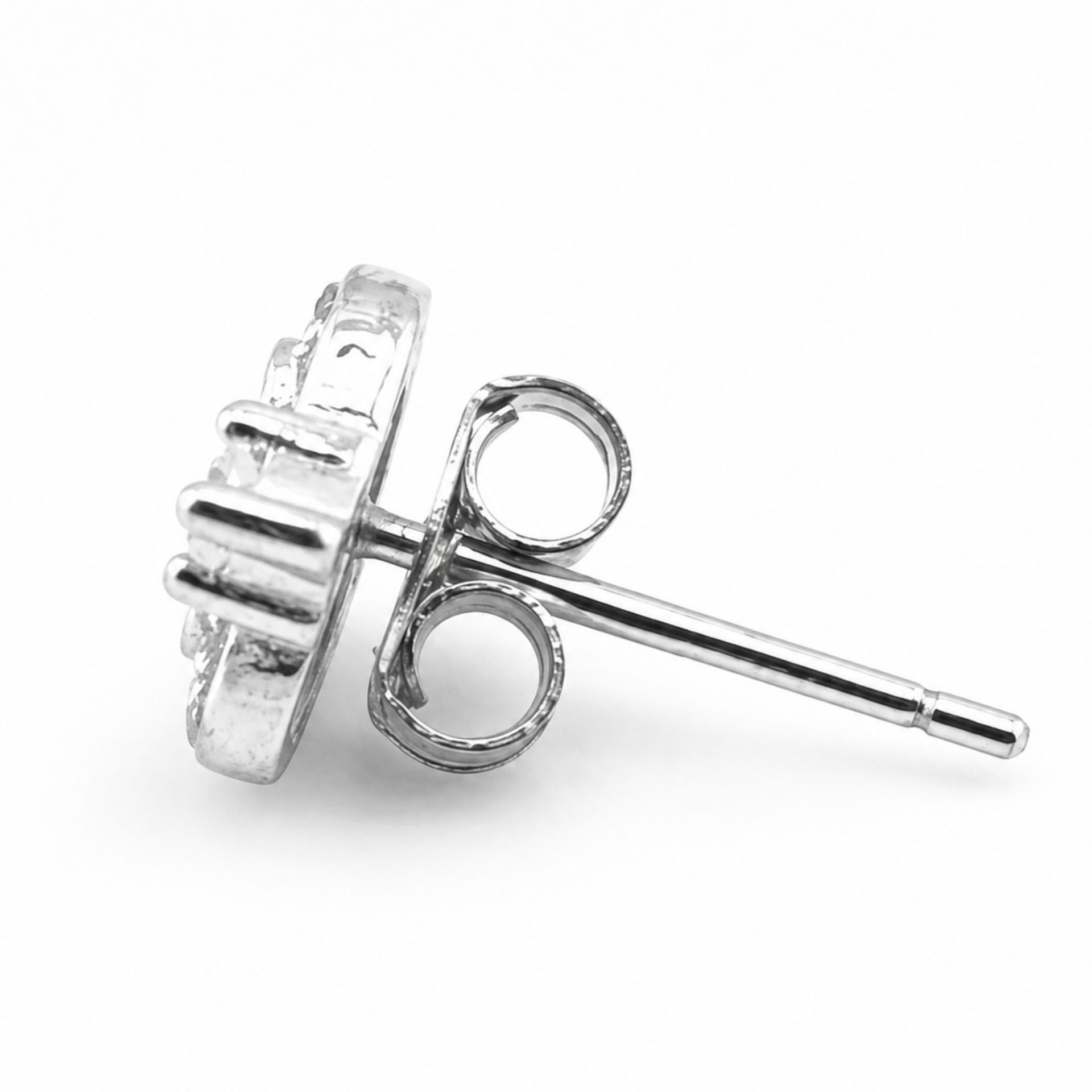 Cercei Argint 925 Inimioara cu o Piatra si Minizirconii, 1.47 g