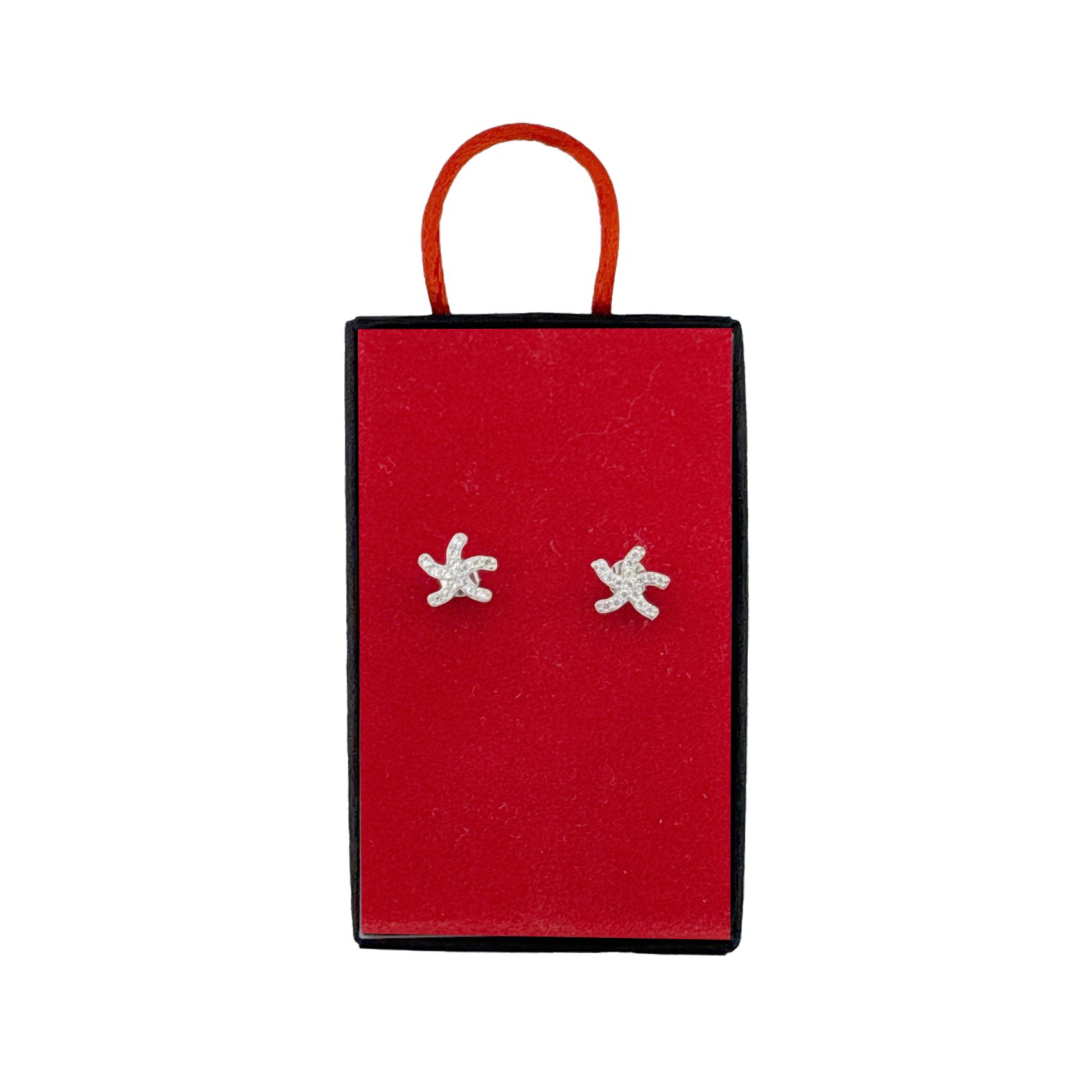 Cercei din Argint 925, Jolie Silver, pentru Dama, Model Stea de Mare, 0.92 g, Design Elegant si Romantic, Argintiu