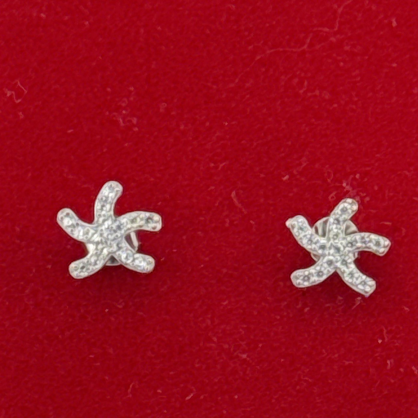 Cercei din Argint 925, Jolie Silver, pentru Dama, Model Stea de Mare, 0.92 g, Design Elegant si Romantic, Argintiu