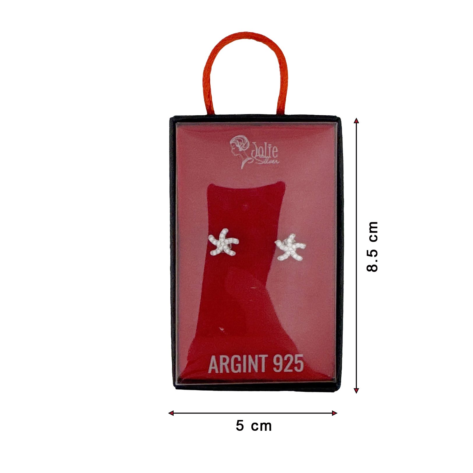 Cercei din Argint 925, Jolie Silver, pentru Dama, Model Stea de Mare, 0.92 g, Design Elegant si Romantic, Argintiu