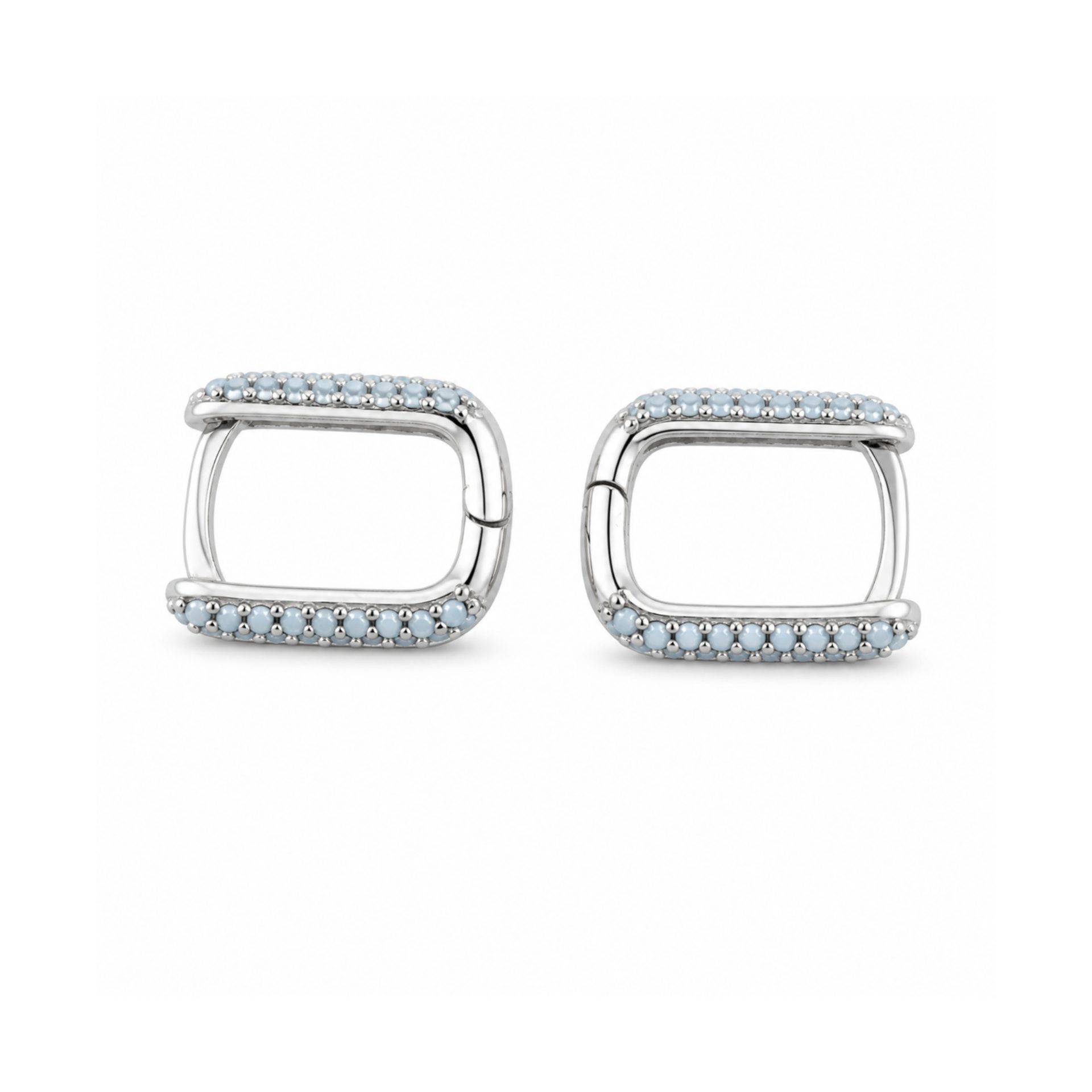 Cercei patrati Jolie Silver argint 925 cu cristale zirconia