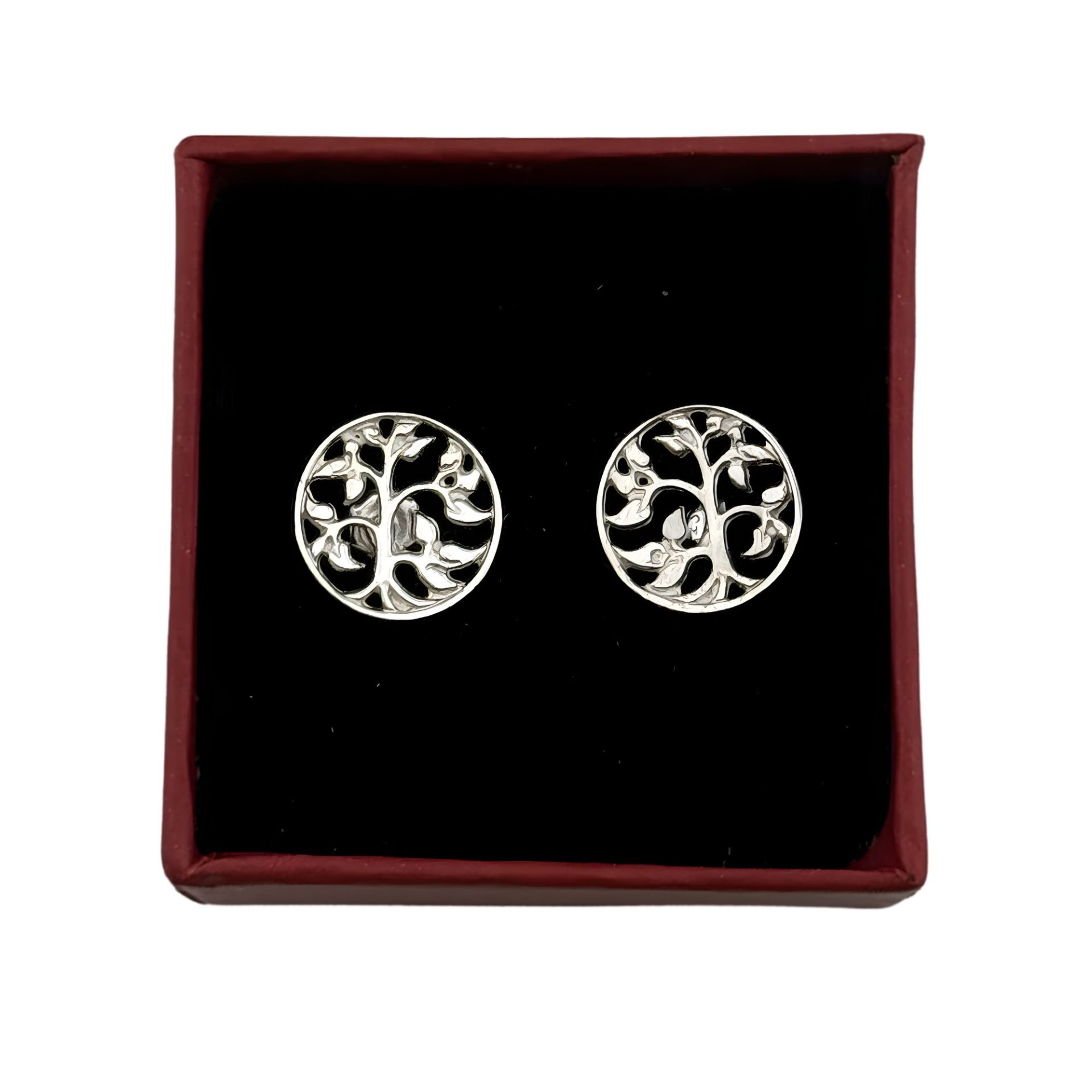 Cercei din Argint 925, Jolie Silver, Copacel in Cerc, 2.54